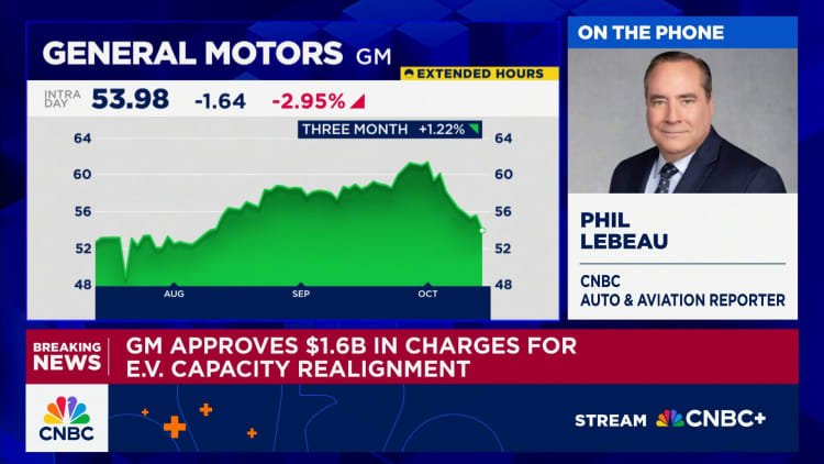 GM to take $1.6 billion charge related to EV pullback